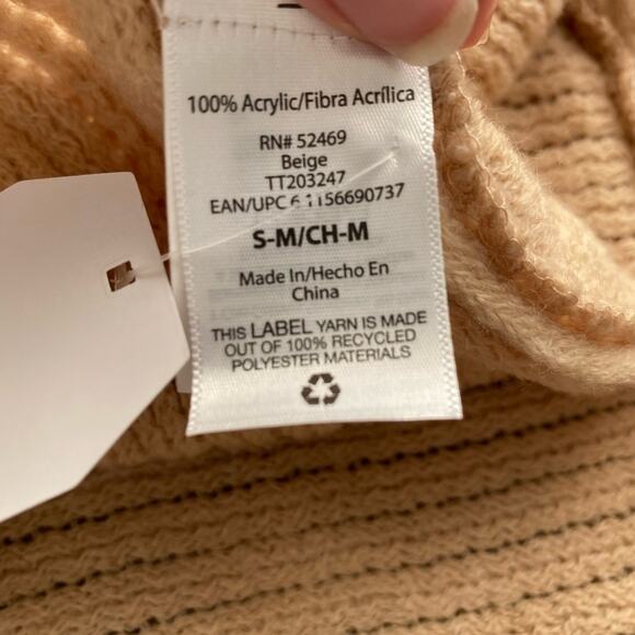 Time & Tru NWT Women's S/M Boho Cottagecore Ribbed Fringe Poncho Winter Comfy - Picture 5 of 9